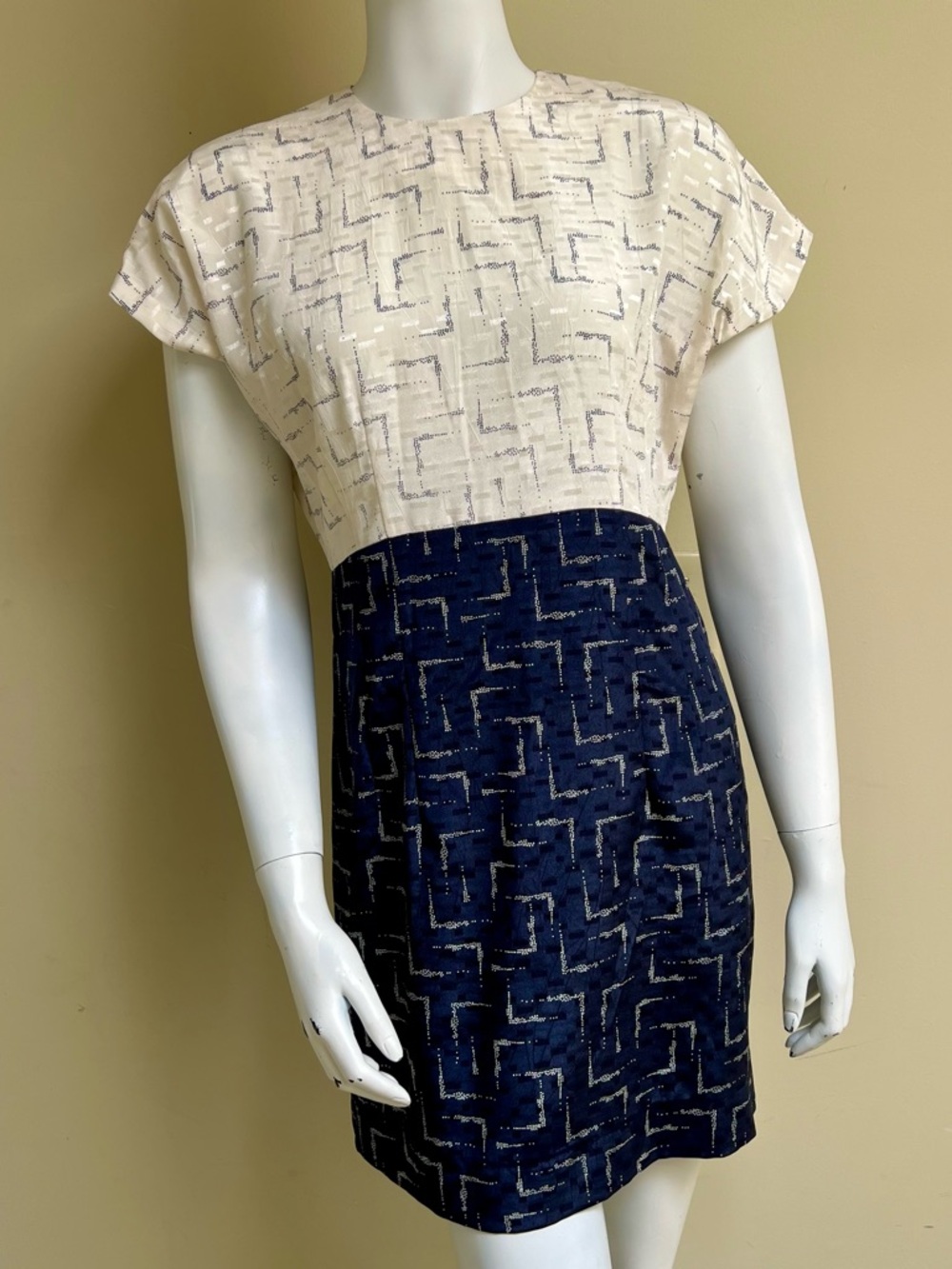 Vintage Printed Shift Dress